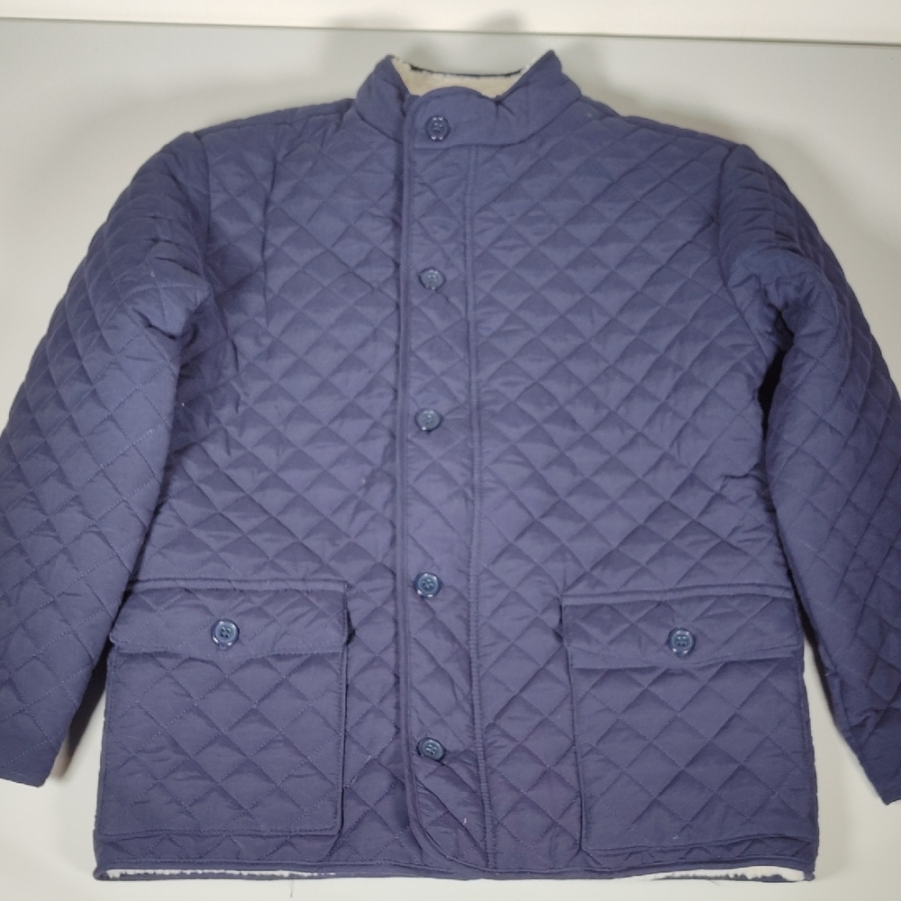 NWT Hope and Henry Boys Quilted Field Jacket‎ Navy Blue L